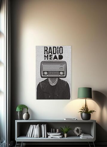 BUY ART FOR LESS Officially Licensed Radiohead Radio 24 X 36 Inch Poster - Decorative Print - Poster Paper - Ready to Frame in Kuwait