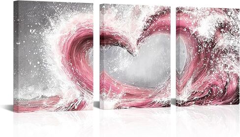 HOMEOART غرفة نوم جدار الفن المحيط موجة اللوحة الحب علامة جدار ديكور مؤطرة العمل الفني الحمام غرفة نوم غرفة المعيشة ديكور (الفيروز) in Kuwait