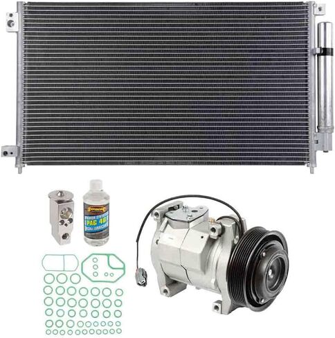 مجموعة مكيف الهواء مع مكثف وضاغط تيار متردد ومجفف لسيارة هوندا أكورد سيدان 2.4L 4-Cyl 2003 2004 2005 2006 2007 - BuyAutoParts 60-82465CK جديد in Kuwait