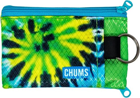محفظة Chums Surfshorts - محفظة نحيفة خفيفة الوزن مع بطاقة حجب RFID ونافذة شفافة لبطاقة الهوية - بسحاب، مقاومة للماء مع حلقة مفاتيح (صبغة أرجوانية) in Saudi Arabia
