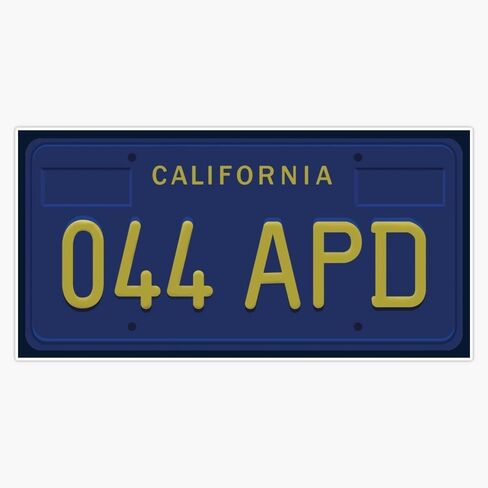 044 APD California license plate (Lt. Columbo) Window Water Bottle Bumper Sticker Decal 5" in Saudi Arabia
