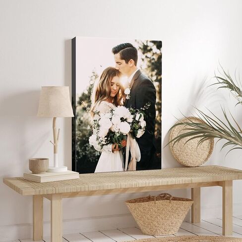 Custom Canvas Prints with Your Photos Personalized Framed Canvas Photos Prints Wall Art Custom Picture Gifts for Family Couple Boyfriend Girlfriend Pet Baby 6x8in in Saudi Arabia