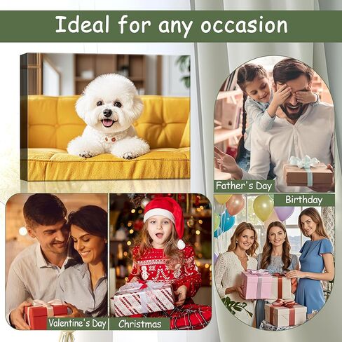Custom Canvas Prints with Your Photos Personalized Framed Canvas Photos Prints Wall Art Custom Picture Gifts for Family Couple Boyfriend Girlfriend Pet Baby 6x8in in Saudi Arabia
