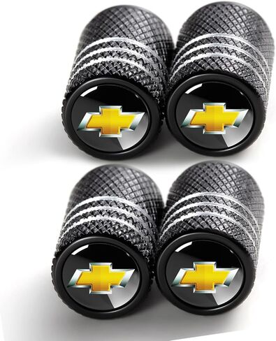 أغطية جذعية صمام الإطارات لسيارة تشيفي ماليبو كامارو تراكس ترافيرس سونيك كروز فولت إكوينوكس سبارك سلسلة معدنية لعجلات السيارة أغطية هوائية لعجلات السيارات ملحقات 4 قطع باللون الأسود in Kuwait