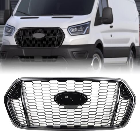 Honeycomb Front Upper Grille Grill Compatible with 2020-2022 Ford Transit T150 T250 T350 in Kuwait