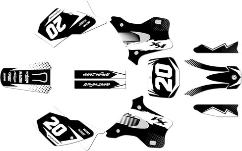 Graphics Kit for Kawasaki KX125 and KX250 (1995-1998) SPEAR Series Magenta 16 Mil - Dirt pit bike motorcycle stickers, dirtbike racing automotive decal motocross accessories no-plastics in Saudi Arabia