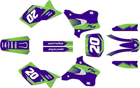 Graphics Kit for Kawasaki KX125 and KX250 (1995-1998) SPEAR Series Magenta 16 Mil - Dirt pit bike motorcycle stickers, dirtbike racing automotive decal motocross accessories no-plastics in Saudi Arabia