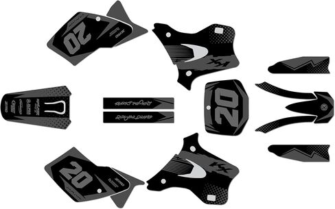 Graphics Kit for Kawasaki KX125 and KX250 (1995-1998) SPEAR Series Magenta 16 Mil - Dirt pit bike motorcycle stickers, dirtbike racing automotive decal motocross accessories no-plastics in Saudi Arabia