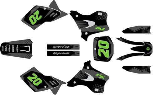 Graphics Kit for Kawasaki KX125 and KX250 (1995-1998) SPEAR Series Magenta 16 Mil - Dirt pit bike motorcycle stickers, dirtbike racing automotive decal motocross accessories no-plastics in Saudi Arabia