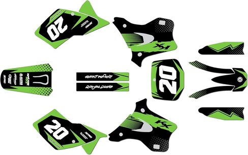 Graphics Kit for Kawasaki KX125 and KX250 (1995-1998) SPEAR Series Magenta 16 Mil - Dirt pit bike motorcycle stickers, dirtbike racing automotive decal motocross accessories no-plastics in Saudi Arabia