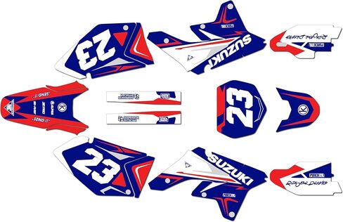 Graphics Kit for Suzuki RMZ 250 (2007-2009) Evader Series Yellow-Shift 09 Mil - Dirt Bike Custom Racing Graphics Decals Stickers Kit, no-Plastics in Saudi Arabia