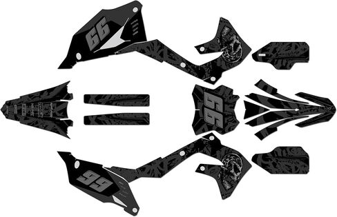Graphics Kit for Kawasaki KX450 2019-2023 and KX250 2021-2024 Revolt Series Cyan 9 Mil - Easy Go - Dirt Pit Bike Motorcycle Sticker, Dirtbike Racing Decal Motocross Accessories no-Plastics in Saudi Arabia