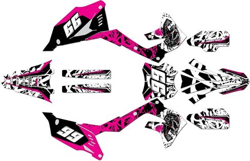 Graphics Kit for Kawasaki KX450 2019-2023 and KX250 2021-2024 Revolt Series Cyan 9 Mil - Easy Go - Dirt Pit Bike Motorcycle Sticker, Dirtbike Racing Decal Motocross Accessories no-Plastics in Saudi Arabia