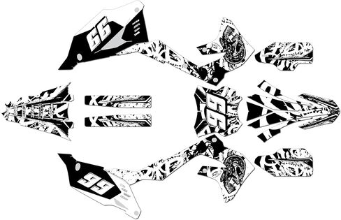 Graphics Kit for Kawasaki KX450 2019-2023 and KX250 2021-2024 Revolt Series Cyan 9 Mil - Easy Go - Dirt Pit Bike Motorcycle Sticker, Dirtbike Racing Decal Motocross Accessories no-Plastics in Saudi Arabia