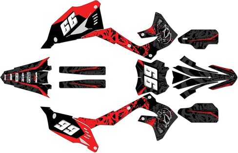 Graphics Kit for Kawasaki KX450 2019-2023 and KX250 2021-2024 Revolt Series Cyan 9 Mil - Easy Go - Dirt Pit Bike Motorcycle Sticker, Dirtbike Racing Decal Motocross Accessories no-Plastics in Saudi Arabia