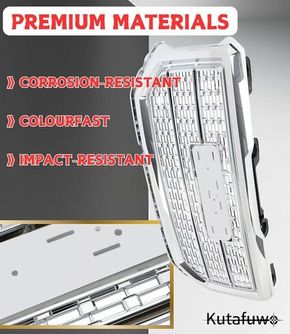 Front Upper Bumper Grille Grill Assembly Compatible with 2016-2019 GMC Sierra 1500, OEM Denali Style Chrome Engine Heat Dissipation Mesh Grille Covers in Kuwait