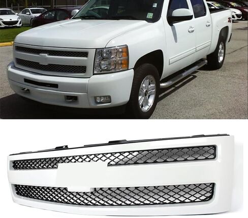 Front All Chrome Grille Grill Compatible With 2007-2013 Chevy Silverado 1500 Pickup Truck Replace for 25810707, 19303978, 22849840, GM12005727 in Kuwait