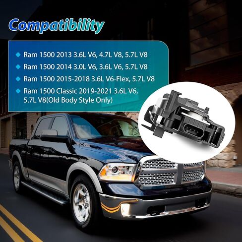ML.427 Active Radiator Grille Shutter Actuator Motor Assembly, Compatible with Ram 1500 2013-2018, Ram 1500 Classic 2019-2021, 3.0L 3.6L 4.7L 5.7L Engine, Replace 02787 in Saudi Arabia