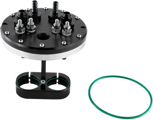 Fuel Pump Hanger Assembly, Twin Fuel Pump Hanger 39mm Suits Single Dual for Walbro 39mm-40mm Pumps Black Fuel Mount Bracket in Kuwait