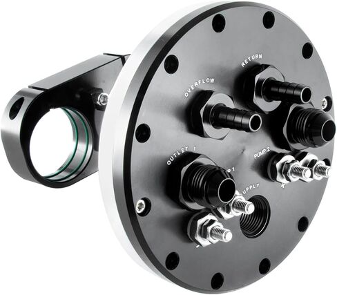 Fuel Pump Hanger Assembly, Twin Fuel Pump Hanger 39mm Suits Single Dual for Walbro 39mm-40mm Pumps Black Fuel Mount Bracket in Kuwait