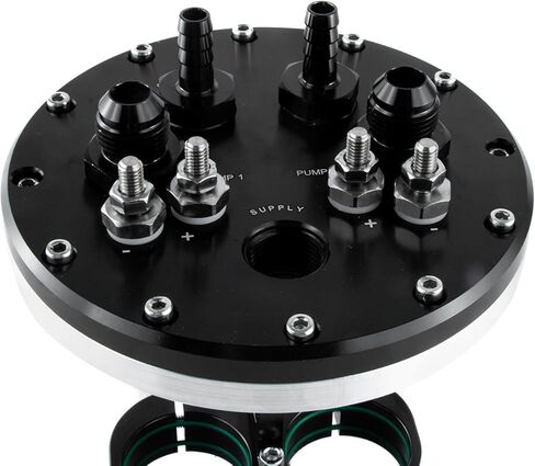 Fuel Pump Hanger Assembly, Twin Fuel Pump Hanger 39mm Suits Single Dual for Walbro 39mm-40mm Pumps Black Fuel Mount Bracket in Kuwait