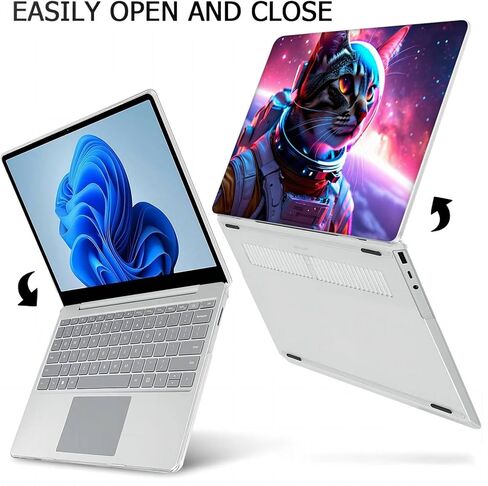 متوافق مع Surface Laptop 5/4/3 13.5 بوصة، حافظة صلبة مع غطاء لوحة مفاتيح وواقي شاشة (النماذج: 1951&1868، إصدار 2022 2021 2019) - Kittens MC22748 in Saudi Arabia