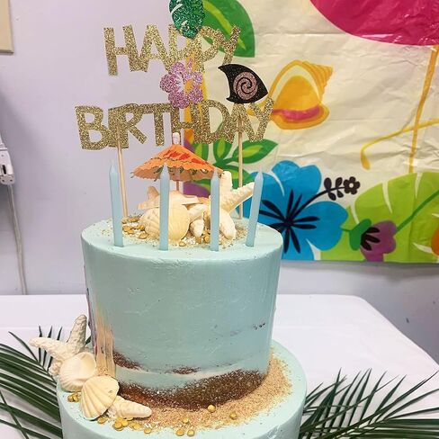 Glitter Moana Birthday Cake Topper Moana Party Supplies Moana Cake Decoration Moana Birthday Party Decoration Hawaiian Birthday Decoration in Kuwait
