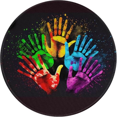 Autism Awareness Moon and Butterfly Autism Awareness Mouse pad Funny,Gaming Mouse pad Small Non-Slip Round Mouse Pads for Wireless Mouse,Laptop,Desk in Saudi Arabia