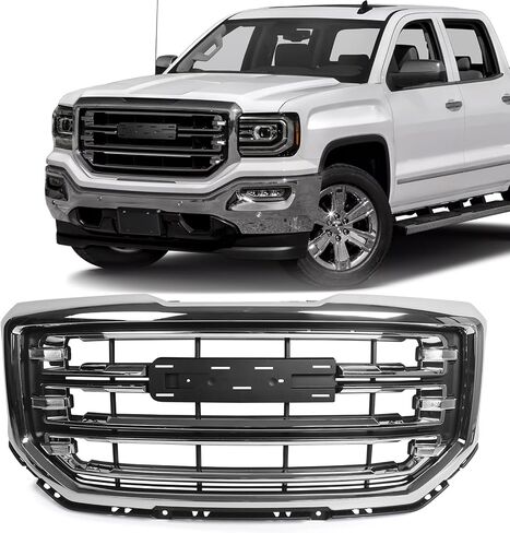 2016-2018 Front Bumper Grill for GMC Sierra 1500 Chrome Grille in Kuwait