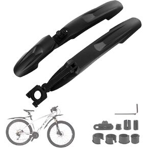 مجموعة واقيات الطين للدراجة القابلة للتعديل، مجموعة مصدات الطين الخلفية لدراجات الطريق تناسب 26 بوصة، 27.5 بوصة، 29 بوصة، الوزن 7.2 أونصة in Kuwait