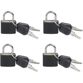 4 Pcs Mini Metal Padlocks Suitcase Locks with Keys Small Luggage Padlocks Backpack Locks for School Classroom Multicolor