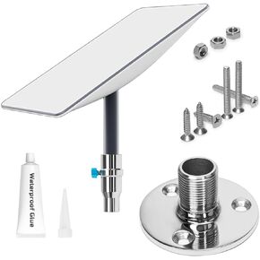 Starlink Mount with Adapter, Beciety Starlink Mounting Kit for Yacht Ship RV Marine, Starlink 316 Stainless Steel Mount, Starlink Pole Mount (Round)