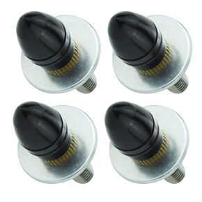 Arenbel Round Head License Plate Frame Bolts Car Tag Screw Nuts Fasteners Kit Fit Vehicles Motorcycle Trucks SUV, 4Pcs Black