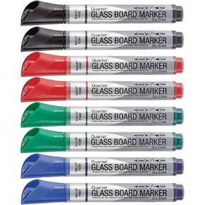 Quartet Glass Board Dry Erase Markers, Bullet Tip, Premium, Assorted Colors, 2-Pack (Total-8) in Saudi Arabia
