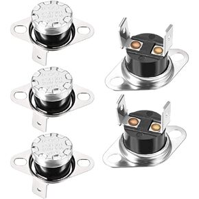 uxcell KSD301 Thermostat 100°C/212°F 10A Normally Open N.O Adjust Snap Disc Temperature Switch for Microwave Oven Coffee Maker 5pcs