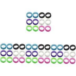 Balacoo 48 Pcs Silicone Ring Thumb Protector Professional Clippers for Barbers Grooming for Dogs Silicone Finger Ring Ring Insert for Shears Shears Finger Ring M