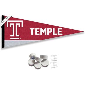 Temple Owls Pennant Flag and Wall Tack Mount Pads