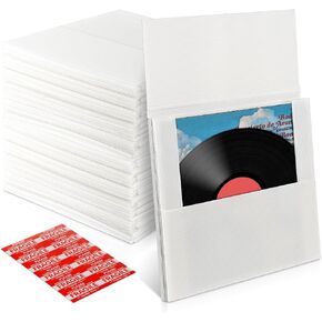 Vinyl Record LP Shipping Mailer Boxes, 12 Inch Vinyl Record Mailers, Sturdy LP Mailing Boxes, Easy to Fold and Fit Records for Packing, Shipping, Moving, Set of 20