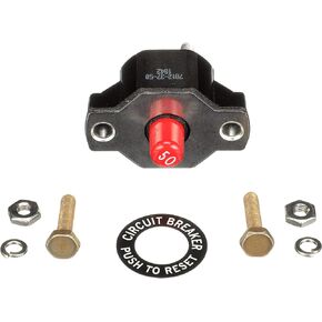 Quicksilver 11178A01 50 Amp Circuit Breaker with Nut Connections and Attaching Hardware