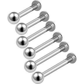 6Pcs 18g-14g 6mm 8mm 10mm labret piercing kit Piercing Jewelry Cartilage Spiderbite Lip Tragus Medusa Monroe Choices