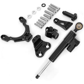 PROCNC Motorcycle CNC Aluminum Steering Damper with Stabilizer Mounting Bracket Kit Fit for Kawasaki Z900 2017 2018 2019 2020 2021 2022 2023