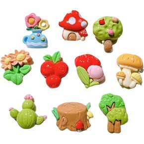100pcs Slime Charms Resin Fake Candy Lollipop Charms Kawaii Cute Set Mixed Assorted Sweets Flatback Slime Beads Making Supplies for DIY Craft Making and Ornament Scrapbooking