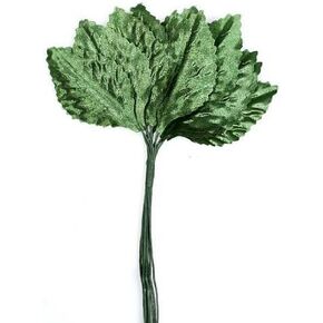 Green Satin Corsage and Boutonniere Wired Leaves - (144 Total Leaves)