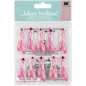 Jolee's Boutique Dimensional Repeat Stickers, Ballerina Slippers