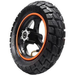 80/65-6 Scooter Tire,Front tires Wheel Aluminium hub, 10 Inch Replacement Thickened Pneumatic Tyres for Electric Scooter 255x80 10x3.0 scooter inner tubes(off road)