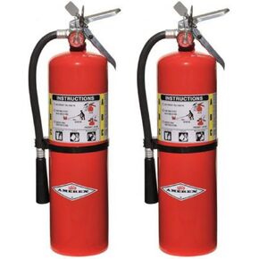 Amerex B456 Wall Mount ABC Dry 10 lb. Fire Extinguisher - Set of 2