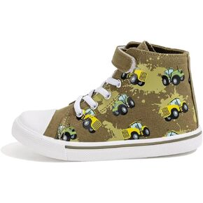 EUXTERPA Toddler Sneakers Kids High Top Canvas Shoes Boys Girls Casual Walking Shoes Indoor Outdoor