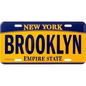 City-Souvenirs Brooklyn License Plate New York City Souvenir, Aluminum 6X 12IN