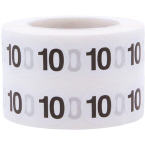 1/2" Inch Number 1 Stickers, Semi-Gloss White Round Labels with Black Text, 1000 Labels on a Roll, Perfect for Home Organization and Office Management, Permanent Adhesive