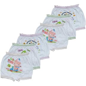 Pack of 6 Cotton Breathable Bloomers for Toddler Extremely soft Breathable Breathable Bloomers, Multipacks
